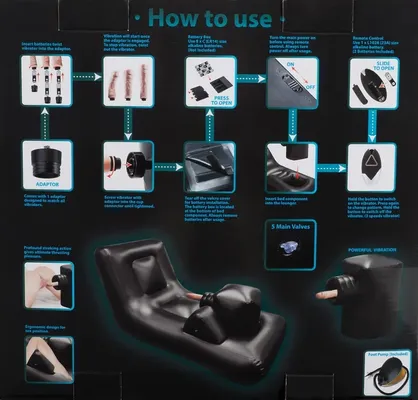 Excellent Power - Łóżko Dmuchane do sexu + 3 wibratory posuwiste