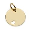 Złota zawieszka / bransoletka kółko z serduszkiem 14k / 585 GRAWER + etui GRATIS