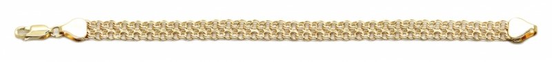 Złota Bransoletka Damska garibaldi  585 - Ręcznie robiona HANDMADE