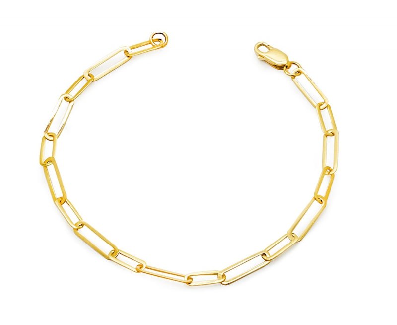 Złota bransoletka 585 spinacze Chains łańcuch