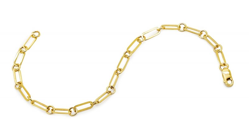 Złota bransoletka 585 spinacze Chains łańcuch
