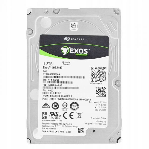 Dysk serwerowy HDD Seagate Exos 10E2400 ST1200MM0009 (1.2TB; 2.5"; SAS)