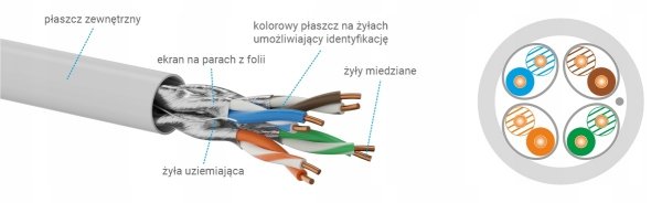 Kabel skrętka ALANTEC U/FTP kat.6A LSOH Dca 100m 4x2x23AWG 10Gb/s