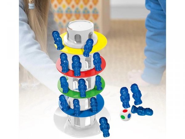 Rodzinna gra zręcznościowa CHWIEJNA WIEŻA &quot;Wobbly Tower&quot; Ruchoma, krzywa wieża
