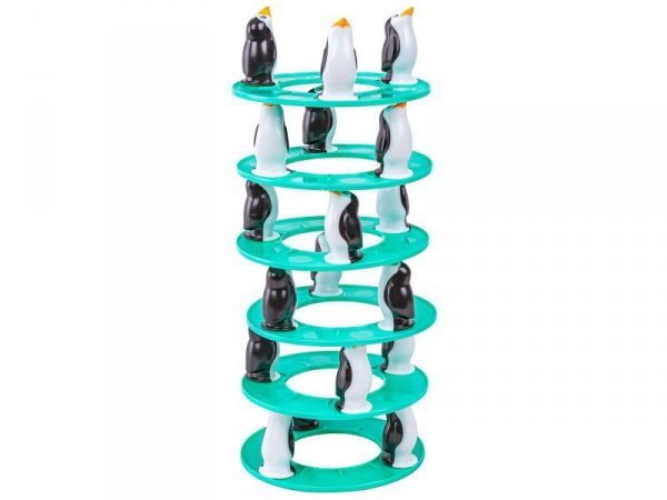 Gra zręcznościowa PINGWINKOWA WIEŻA &quot;Penguin Tower&quot; Ruchoma, krzywa wieża Budowanie Wieży