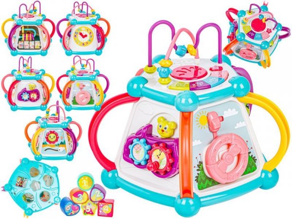 Multikostka Kostka Bryła Piramida Edukacyjna Sensoryczna zabawka dla malucha 7w1