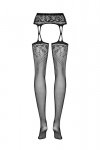 Rajstopy S206 Garter stockings black Obsessive