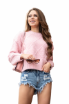 Sweter damski Merribel Xmasin Pink