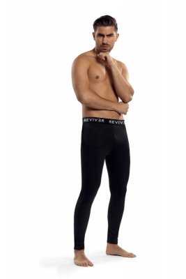 Legginsy męskie Reviver by Lorin F9537 Czarne