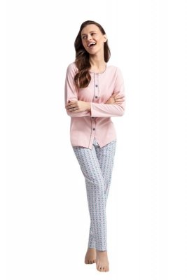 Piżama damska Luna 599 różowa plus +