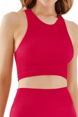 Top sportowy Seamless halter rib 1203 raspberry Gabriella