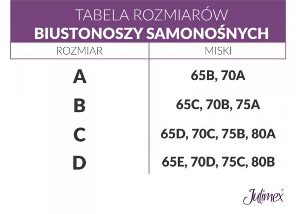 Biustonosz samonośny Julimex bs 02 czarny