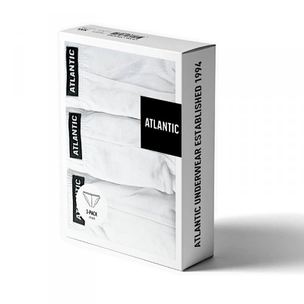 Slipy męskie Atlantic mini 230 3-pak białe