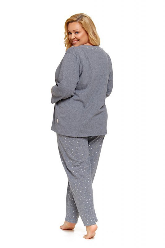 Piżama damska Doctor nap PB 9778 ciemnoszara plus