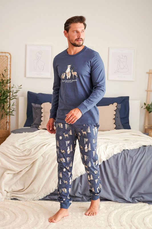 Piżama męska Doctor nap PMB 4329 deep blue plus