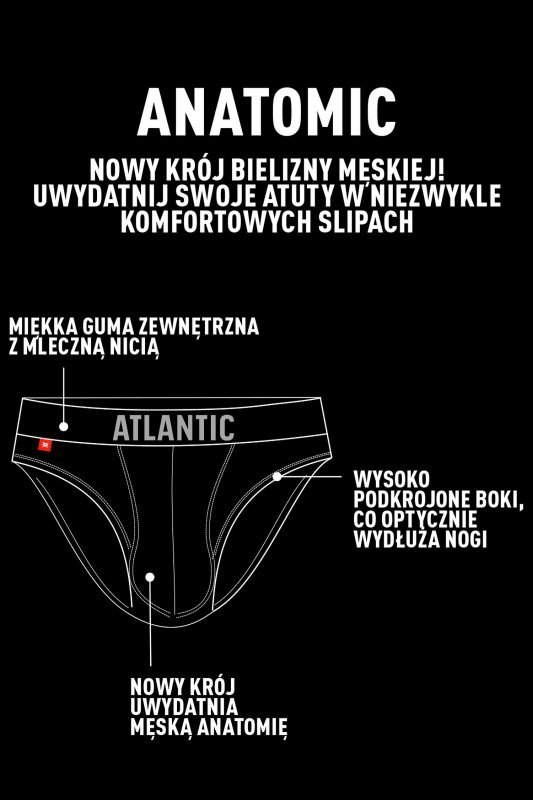 Slipy męskie Atlantic Sport 1573 czekoladowe