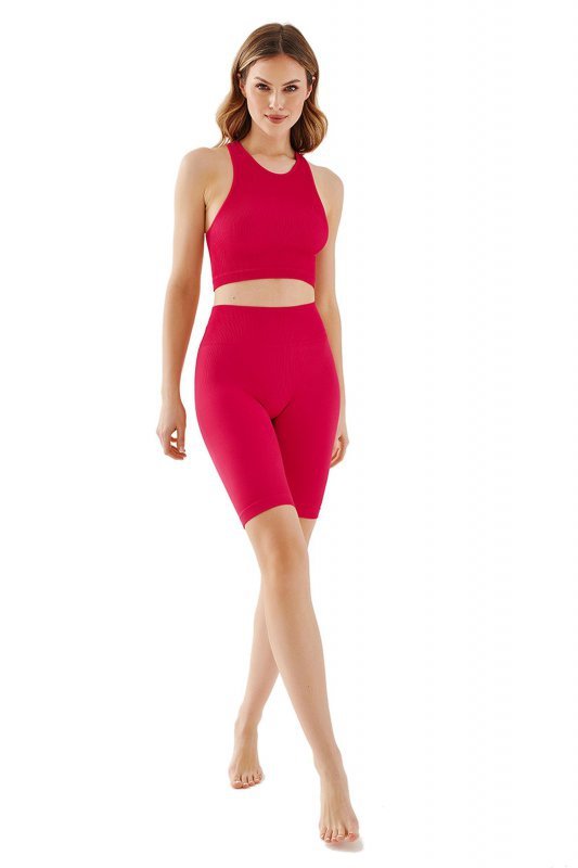 Top sportowy Seamless halter rib 1203 raspberry Gabriella
