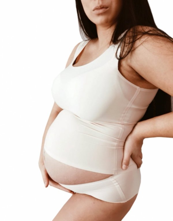 Figi damskie Julimex  Mama Flexi-one size maxi beżowe