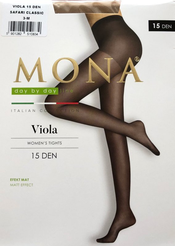 Rajstopy damskie Mona Viola Matt Effect 5-XL 15 den