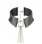 Obroża Bijoux Indiscrets - Metallic mesh black collar Obroża Bijoux Indiscrets - Metallic mesh black collar