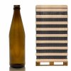 500 ml Vichy amber bottle filled with artisan kombucha