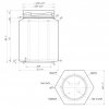 glass-jar-hexagonal-280-ml-0.28-l-fi-63-pallet-of-4060-pieces