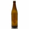 Industrial shelf with NRW 500 ml bottles in brewery
