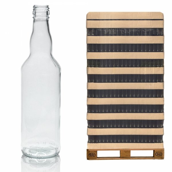 Szklana butelka Monopol 500 ml na alkohol – paleta 2176 szt. idealna dla hurtu.