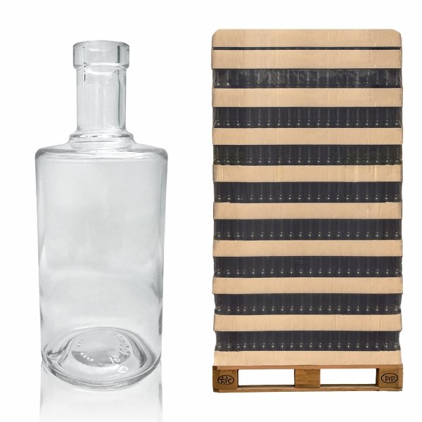 Szklana butelka NANA korek 700 ml na alkohol – paleta 1521 szt. idealna dla hurtu
