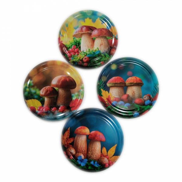 TO-82 mushroom lids with Polish design – box of 750 pieces