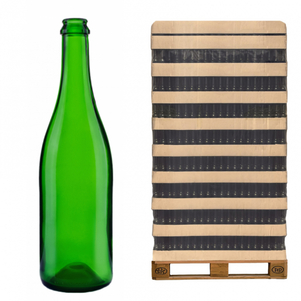VGA Butelka Szampana Zielona 750 ml - Paleta 1092 szt