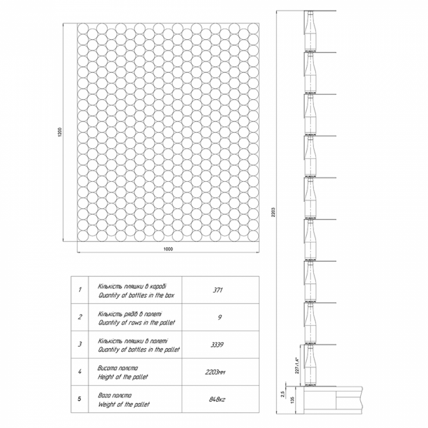 RSZ Butelka Apo 330 ml - Paleta 3339 szt