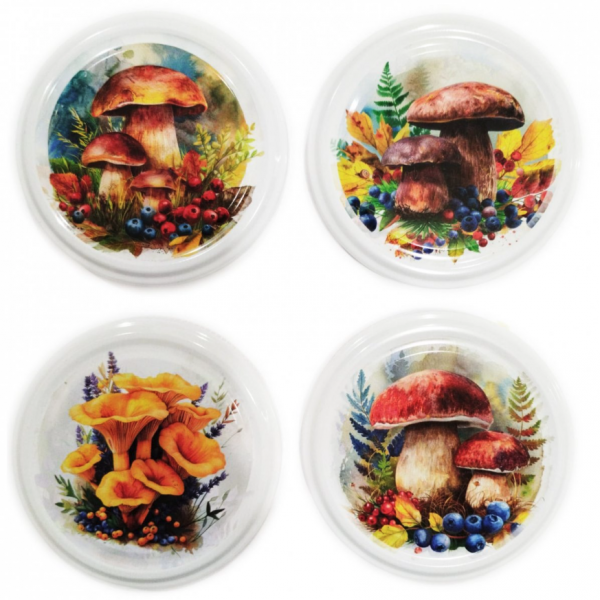 900 ml glass jars with fruit and vegetable lids – premium look