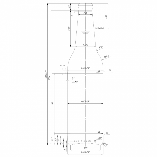 RSZ Butelka ALE light 500 ml - Paleta 2384 szt