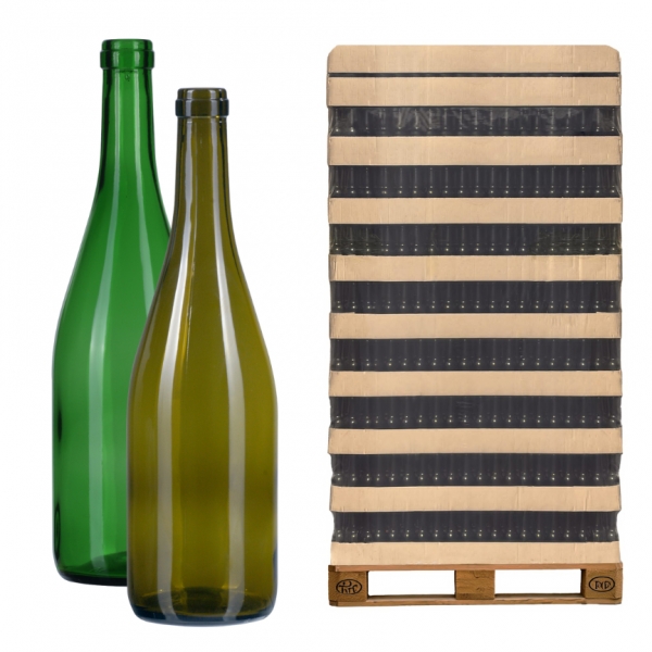 VGA Butelka Burgundy 750 ml Zielona/Oliwkowa - Paleta 1274 szt.