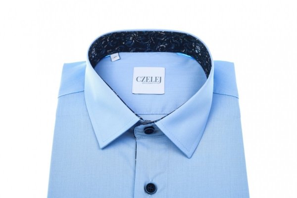 Koszula męska Slim DR935 - w kolorze niebieskim