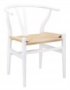 Krzesło WISHBONE białe/naturalne