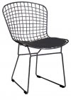 Krzesło NET SOFT czarne/czarna poduszka