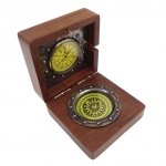 Kompas Retro i Zegar w pudełku drewnianym – NC2030