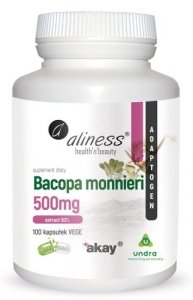 Aliness Bacopa Monnieri Extract 50% 500mg 100 Caps