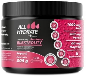MEDICALINE Aliness AllHydrate Elektrolity Raspberry 305g