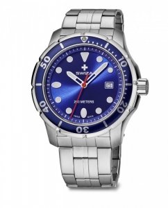 Zegarek SWIZA TETIS Gent, SST, blue, metal WAT.0461.1005