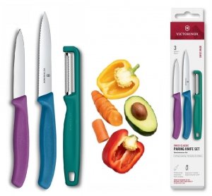 Zestaw 2 noży do warzyw i owoców Swiss Classic z obieraczką Victorinox 6.7116.33C1