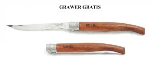 Nóż Składany Opinel Slim No 15 Inox Bubinga GRAWER NA RĘKOJEŚCI GRATIS !