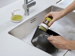JJ - Szczotka do mycia naczyń z pompką Palm Scrub™