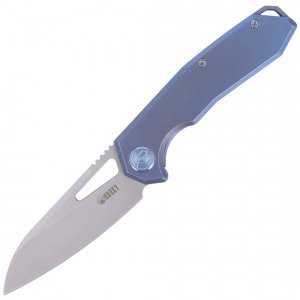 Nóż Kubey Knife Vagrant, Blue Titanium, Sandblast CPM-S30V (KB284B)