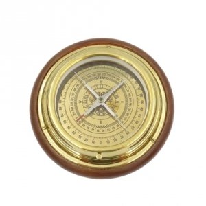 Duży Kompas mosiężny na drewnianej podstawie NC2863