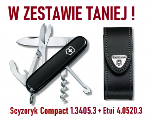 Scyzoryk Victorinox Compact Czarny w zestawie z etui