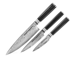 Samura Damascus zestaw 3 noży kuchennych box