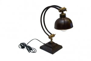 Mosiężno-skórzana lampa Andrew - LAM-0026